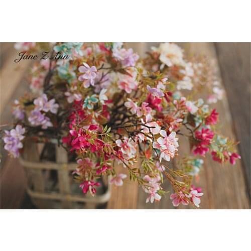 Simulated Plastic peach blossom cherry decoration baby photo birthday scene layout newborn photography props