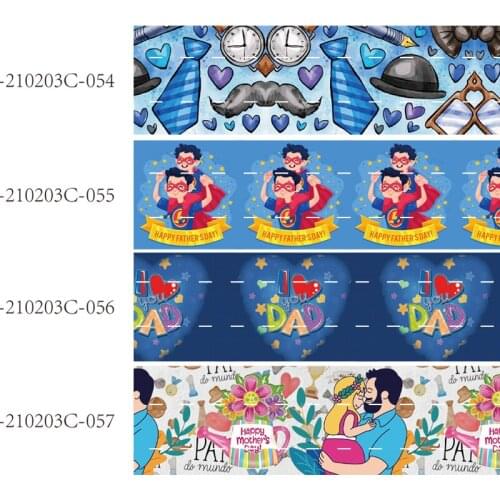 50 yards/lot) New arrival 22mm 25mm fathers Day series printed grosgrain ribbon