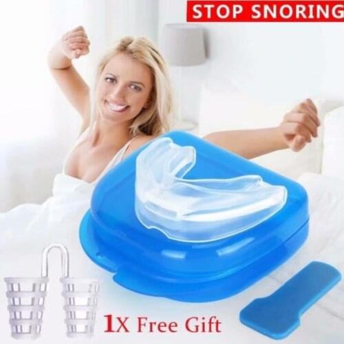 Silicone Stop Snoring Anti Snore Mouthpiece Apnea Guard Bruxism Tray Sleeping Aid Mouthguard Health Sleeping Health Care Tool