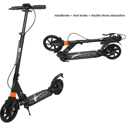 Adult scooter all-aluminum scooter folding lift two-wheeled scooter Road Scooter Adult Strong powerful