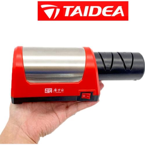 TAIDEA Sharpening Stone Two Stages Diamond Kitchen Knife 2 Slot Electric Diamond Steel Ceramic Home Knife Sharpener TG1031 hot
