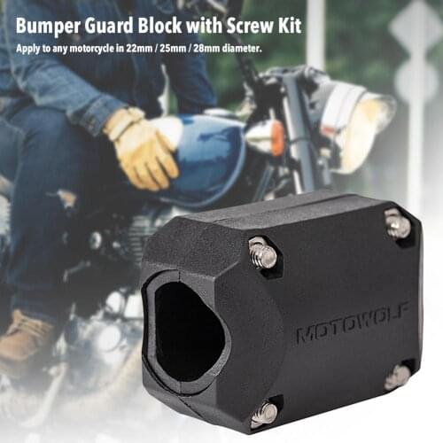 Universal 22/25/28mm Motorcycle Engine Bumper Guard Anti-aging Durable Protection Decorative Block Rubber Cover Accessories
