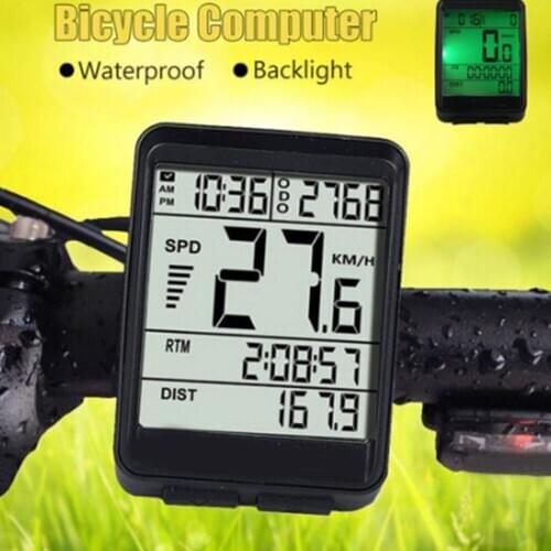Bicycle and Tricycles Speedometer Wireless Waterproof Cycle Bikes Car Code Table with 2.1 inch LCD Display Cycling Equipment