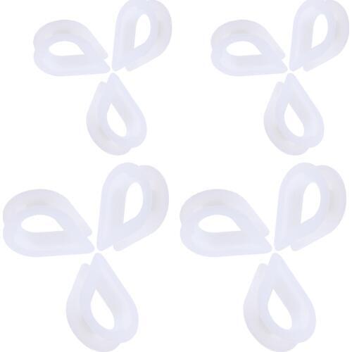 Total 12 Pcs, Braided Nylon Anchor Rope/Line with Thimble, Boat Rode 3/8inch, 1/2inch