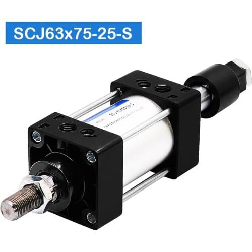High Quality SCJ63X75-25-S SC Pneumatic Cylinder Adjustable Stroke Cylinder SCJ63 with magnetic