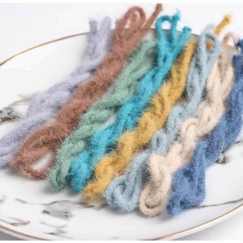 10 yards Pure Color Polyester Wool Ribbon Handmade Diy Hairpin Bowknot Clothing Accessories Sewing Material