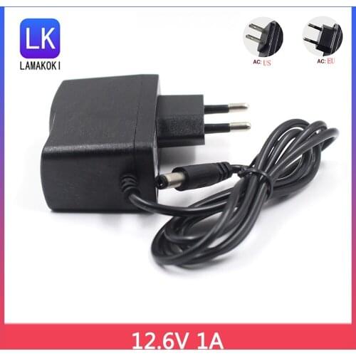 DC 12.6V 1A 1000MA 18650 lithium battery charger 12.6 V Volt Power supply Adapter 12V For Electric Drill Electric Screwdriver