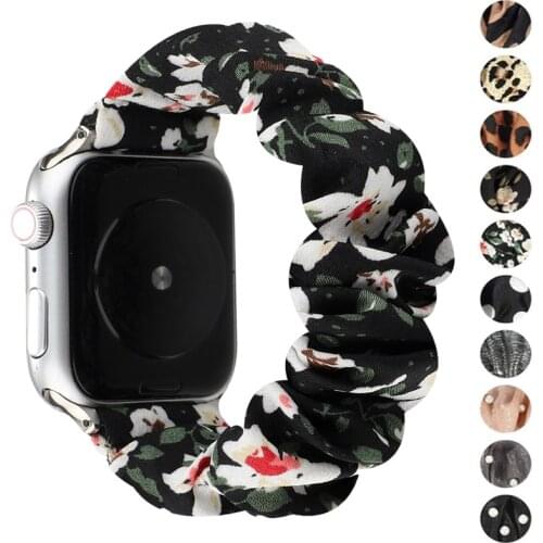 Women Elastic Loop Strap Bracelet for Apple Watch Band Series 6 5 4 3 38mm 40mm 42mm 44mm Watchband Belt for iwatch SE Strap 6 5
