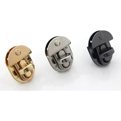 1pcs Metal Oval Shape Turn Lock Lock Twist Clasp Leather Craft Women Handbag Shoulder Bag Purse DIY Hardware