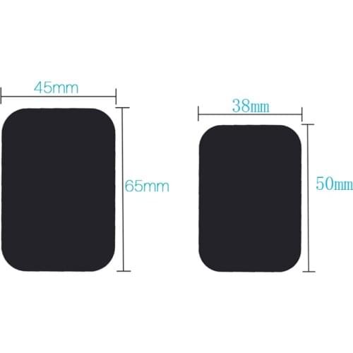 10pcs 45x65mm 38x50cm Black Metal Plate disk iron sheet Scratch-proof For Magnetic Car mobile Phone Stand holders