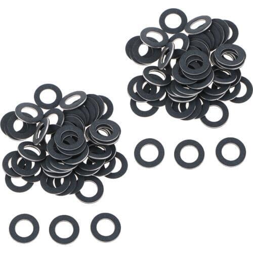 100 Pcs Durable Aluminum Oil Drain Plug Washer Gaskets for Toyota Lexus Repalces OEM# 9043012031 Car Accessories