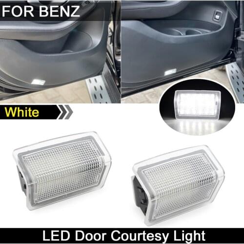 2Pcs For Benz C-CLASS W204 A-CLASS W176 B-CLASS W246 E-CLASS W212 GLE M-CLASS W166 White LED Courtesy Footwell Under Door Light