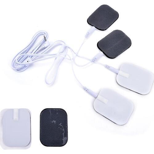 4Pcs Replacement Pad for Massage stick Tens Units Electrodes Pads + 1Pc Wires Cable