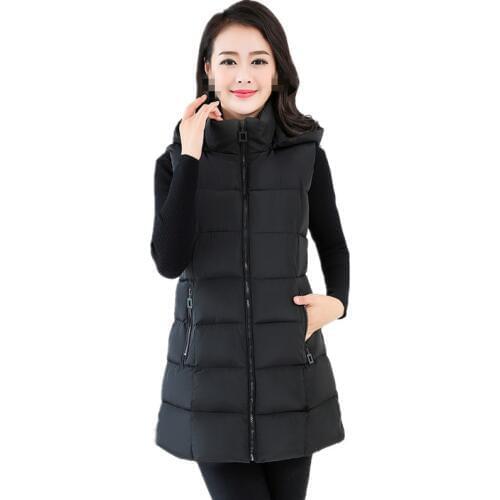 B2799 new autumn and winter 2019 women fashion pure color slim big size thick vest coat cheap wholesale