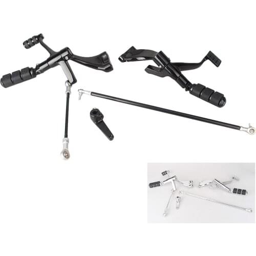 CNC Motorcycle Forward Controls Complete Kit w/Pegs Levers Footpegs Linkages For Harley Davidson XL883 XL1200 Aluminum