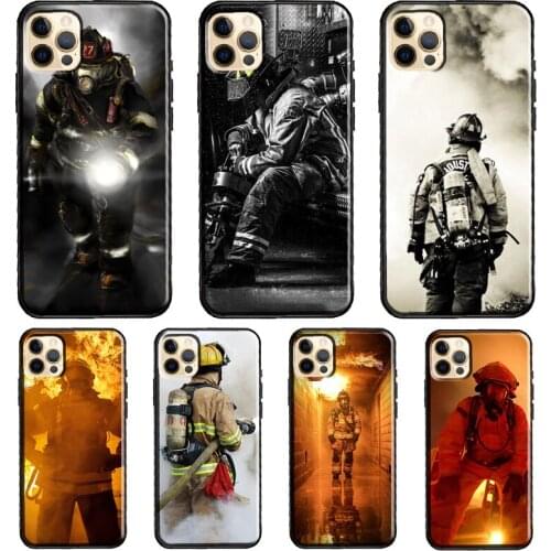 Firefighter Heroes Fireman Cool Soft Case For iPhone 12 Pro Max Mini X XR XS Max SE 2020 8 7 Plus 11 Pro Max Phone Cover