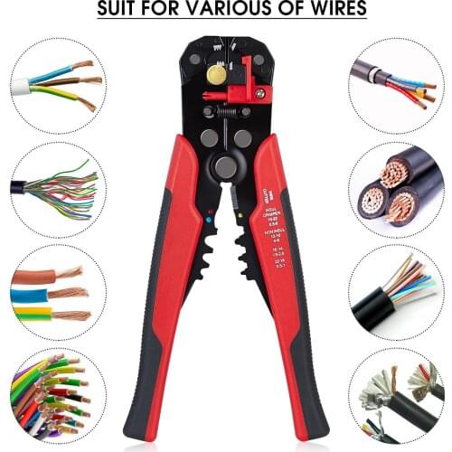 Scissor Crimping Pliers Crimping Pliers Disassembly Tool Multifunctional Automatic Cable Cutter Stripping Terminal 0.2-mm2