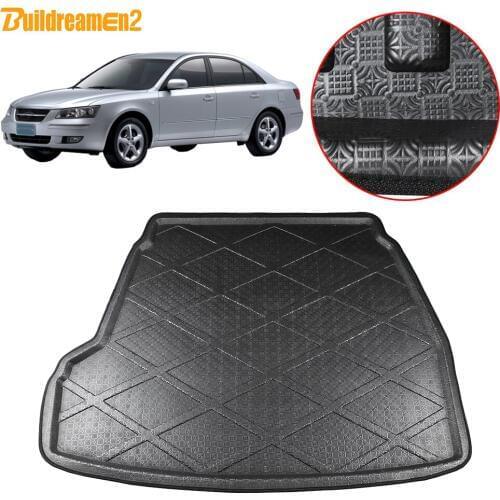 Buildreamen2 For Hyundai Sonata NF Car Trunk Mat Tray Boot Liner Tail Luggage Floor Cargo Carpet Mud Accessories
