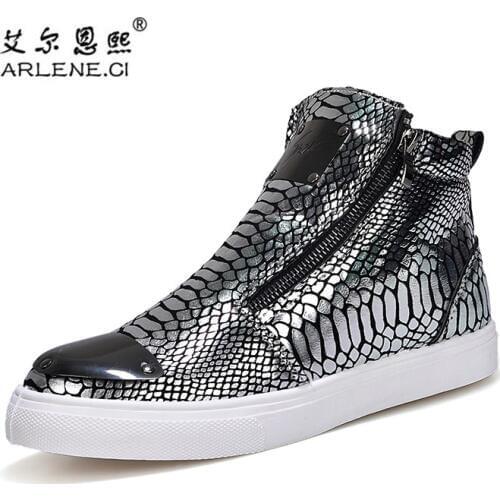 2019 Hot Sale PU Leather Skateboarding Shoes for Men Plus Size 45 Lightweight Comfort sports shoes Wear-resistant Sneakers male