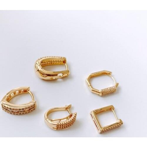 Fashion trend European and American punk style temperament inlaid zircon earrings ladies party wedding earrings wholesale