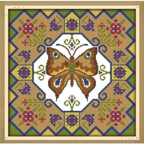 Beautiful butterfly cross stitch kit cartoon 14ct 11ct count print canvas stitching embroidery DIY handmade needlework
