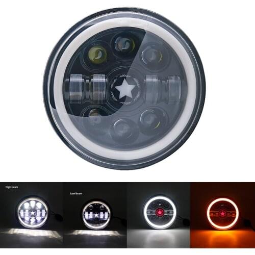 Motor Lamp Headlamp Head Light Motorcycle Headlight 7" Led 60W Motorbike Lamp for Harley Yamaha V-star 650 1100 Road Star