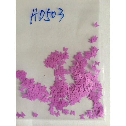 New Cute Neon Purple Solvent resistant Glitter Butterfly Nail Art Stickers for Nail Decoration