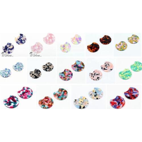 Tortoise Shell Earring Charm,Acetate Acrylic Beads,Special Round Shaped Pendants,Boho,Circle Cutout Earrings Parts,36mm-ACE182