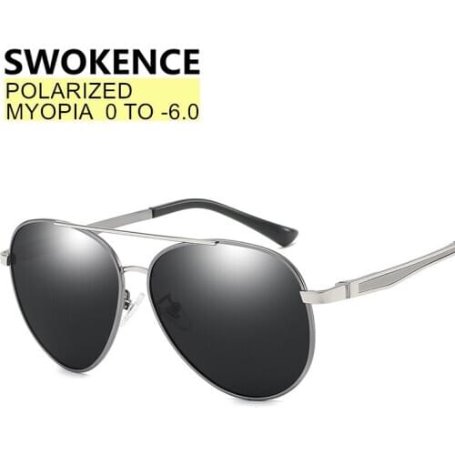 SWOKENCE Polarized Prescription Sunglasses Dioptre 0 To -6.0 Men Women Nearsighted Glasses Optical Spectacles For Myopia F138