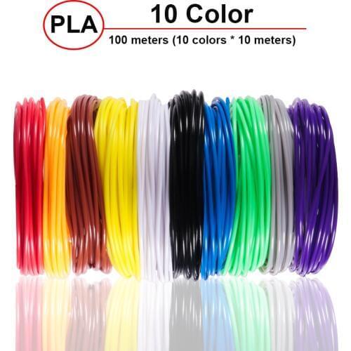 20 Colors Plastic for 3d Pen 5 meter 10 Meter PLA 1.75mm 3D Printer Filament Printing Materials Extruder Accessories Parts