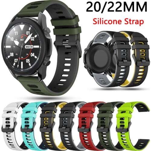 20/22mm Universal Soft Silicone Sport Strap For Xiaomi LS05 Strap Bracelet for Huami Amazfit GTR 47mm 42mm/Stratos 2 2S 3 Watch