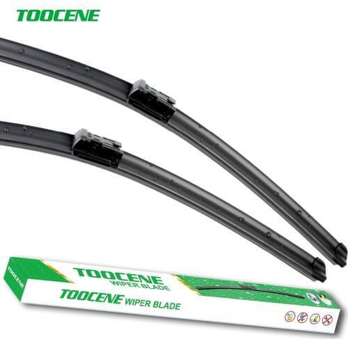 Toocene Front window Windshield Wiper Blades For Volvo S60 Fit Push Button Arms 2010-2016 pair 26+20 Windscreen Car Accessories
