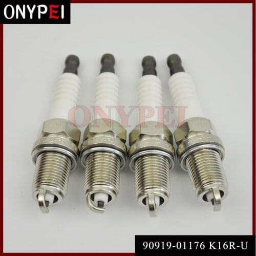 4-6PCS Spark Plug 90919-01176 K16R-U For Toyota 4Runner Dyna300 Hilux Platz Yaris Land Cruiser Prado for Nissan Primera BMW E30