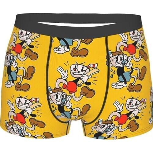 MugMan Cuphead Run and Gun Video Game Underpants Cotton Panties Male Underwear Comfortable Shorts Boxer Briefs