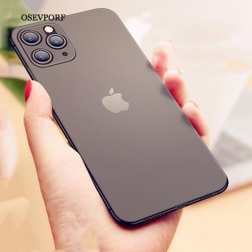 OSEVPORF Ultra Thin Hard PC Case On The For iPhone 12 11 X XR XS Max Full Cover For iPhone 11 Pro Max 11Pro Shockproof Slim Case