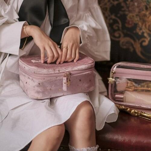 Women Makeup Bag Organizer Large Capacity Velvet Cosmetic Storage Bag Beauty Case Travel Waterproof Washbag Make Up Organizer