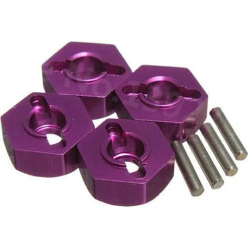 1 Set 102042 (02134) 4PC HSP 1/10 Scale Models Upgrade Parts Gold Aluminum Wheel Hex With Pin For 1/10 Scale Models 4WD RC Car