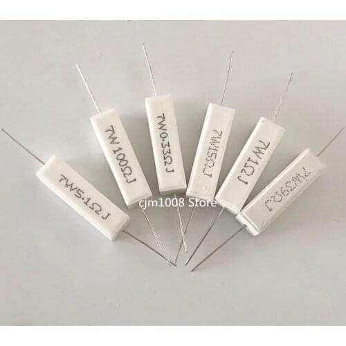 10PCS RX27 Horizontal cement resistance SQP 7W 15R 18R 20R 22R 24R 25R 27R 30R 33R 39R 47R 50R 56R 68R
