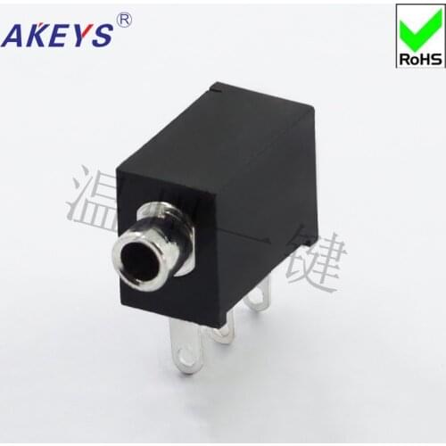 10 PCS PJ-213 Headphone socket 2.5 MM hole headphone audio outlet single channel socket master seat 3-foot stereo