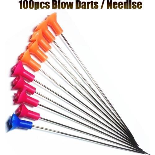 100pcs Blow Darts / Needlse for pistol diameter 1cm long 10CM for leopard M50 blower 40 specifications