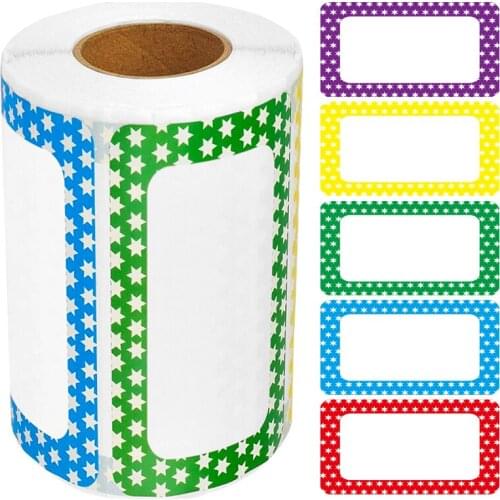 150 Pcs/Roll Color border Name Label Stickers 5.8*8.8CM Custom Waterproof adhesive Labels for Mark various things tag sticker