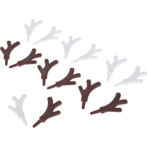 20Pcs Mini Plastic Branch Antlers Staghorns Snowmans Hands DIY Ornament Christmas Festival Holiday Party Crafts Home Decoration