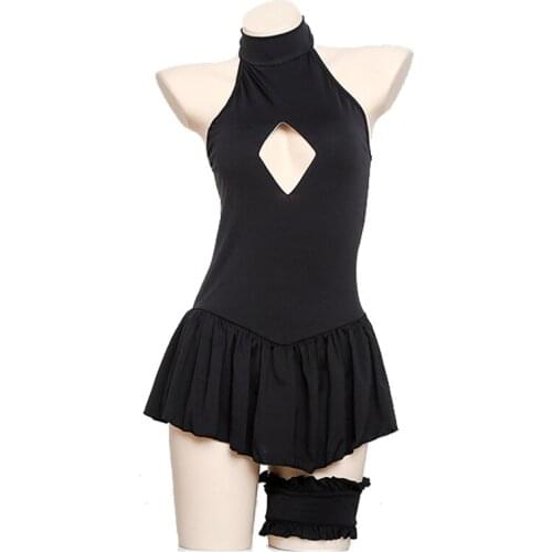2021 Anime Swimsuit Fate Grand Order Alter Saber Cosplay Costume FGO Sexy Black Dress Women Summer Sukumizu High Fork Swimsuit