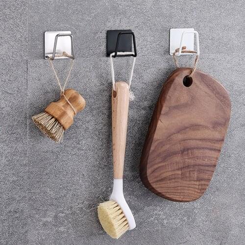 304 Stainless Steel Sponges Holder Kitchen Self Adhesive Sink Sponges Drain Drying Rack Kitchen Storage Organizer Sink Accessory