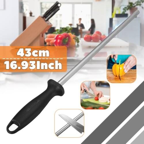 12 Inch Diamond Sharpening Steel Rod Sharpener Honing Stick 31cm Oval Less Risk Kitchen Knife Sharpening Rod for Planer/Chisel