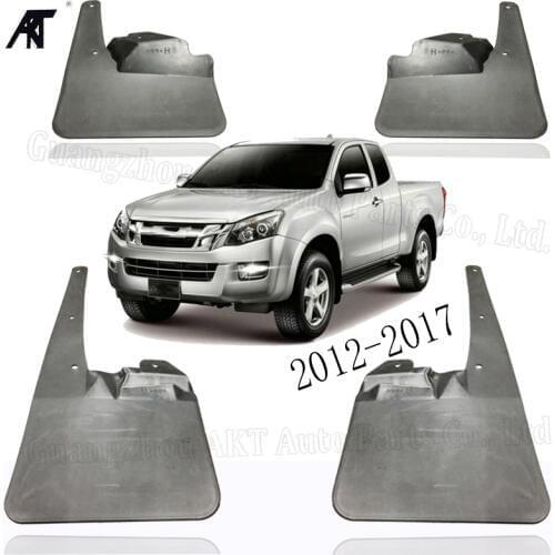 Car Mud FlapsFor Isuzu D-MAX 2012-2017 4WD 4X4 Front+Rear Mudflaps Splash Guards Mud Flap Mudguards Fender Styling Set Molded