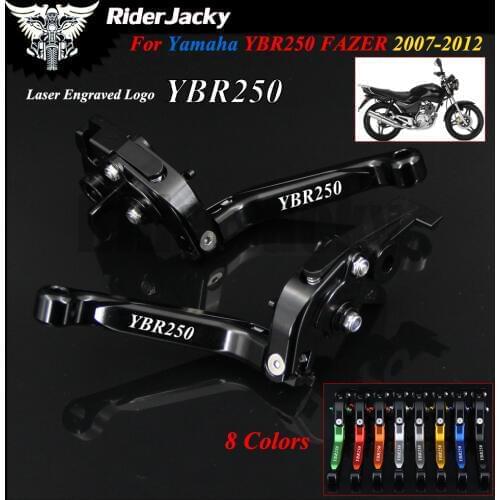 For YAMAHA YBR250 YBR 250 FAZER 2007-2012 2008 2009 2010 2011 Full Black Motorcycle Accessories Adjustable Brake Clutch Lever