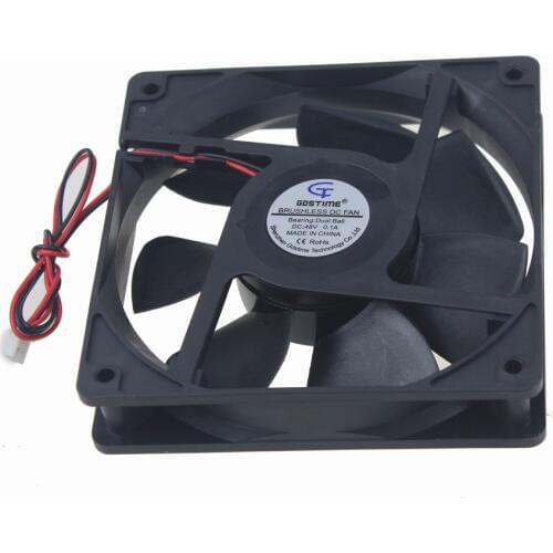 10Pcs Gdstime 12025 12cm 120mm DC 48V 0.1A Dual Ball Cooling Cooler Fan