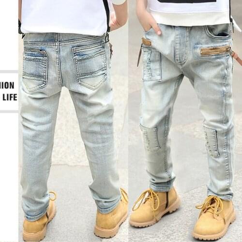 IENENS Kids Boys Clothes Skinny Jeans Classic Pants Children Wear Denim Clothing Trend Long Bottoms Baby Boy Casual Trousers