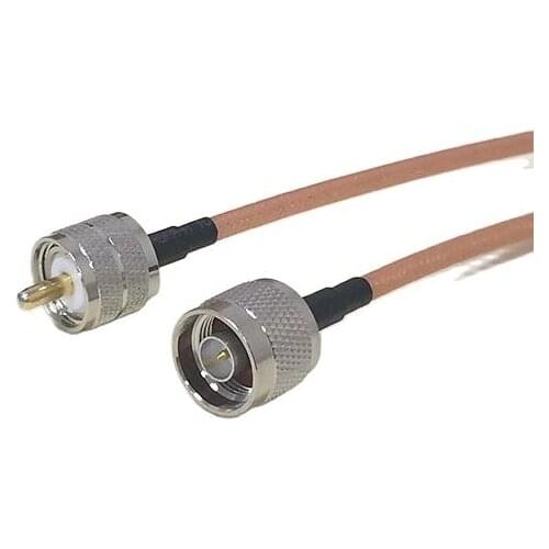 Modem Coaxial Pigtail UHF Male Plug Connector Switch N Male Plug Connector RG142 Cable 50CM 20" Adapter low-attenuation